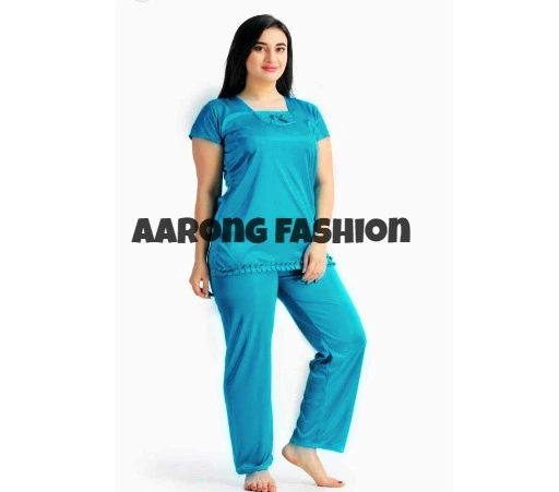 Aarongfashion Nightwear Collection two part Pest Color