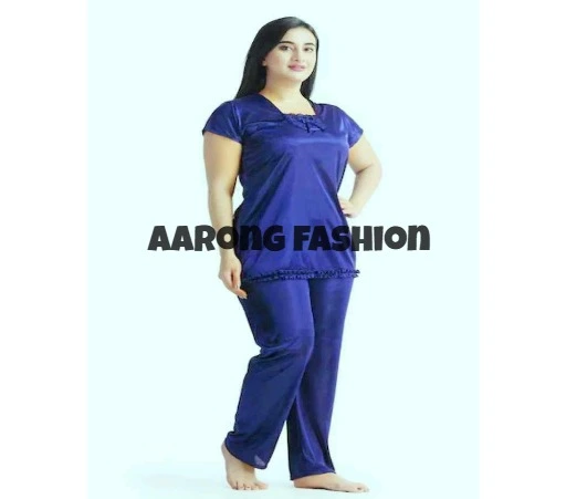 Aarongfashion Nightwear Collection two part Blue