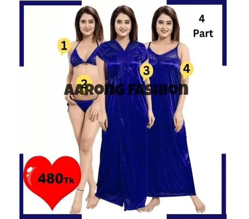 Aarongfashion-Nightwear-Collection-ওল্ড-ফোর-পার্ট-Blue