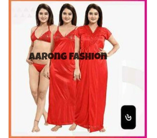 Aarongfashion Nightwear Collection ওল্ড ফোর পার্ট Red