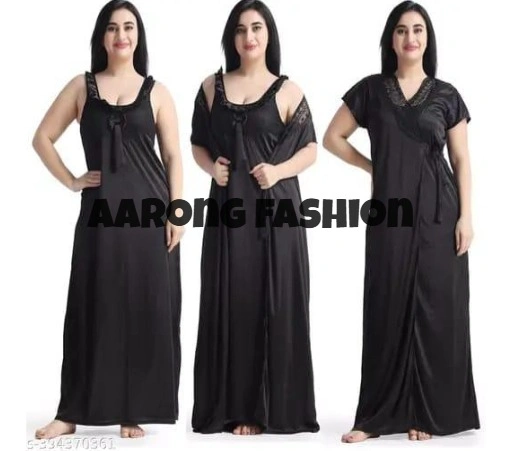 Aarongfashion Nightwear Collection নিউ ফোর পার্ট Black