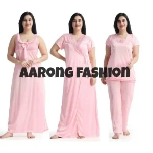 Aarongfashion Nightwear Collection নিউ ফোর পার্ট Light Pink