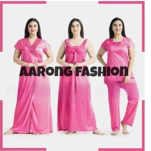 Aarongfashion Nightwear Collection নিউ ফোর পার্ট Pink