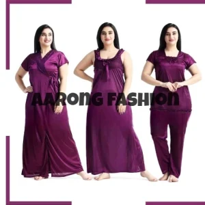 Aarongfashion Nightwear Collection নিউ ফোর পার্ট Purple