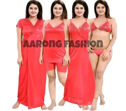 Aarongfashion Nightwear Collection সিক্স পার্ট Red