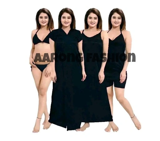 Aarongfashion Nightwear Collection সিক্স পার্ট Black