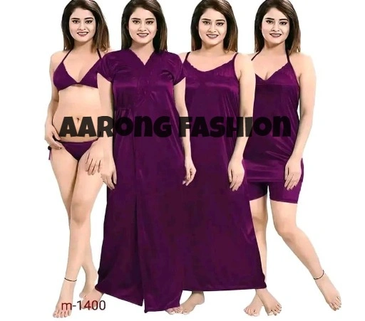 Aarongfashion Nightwear Collection সিক্স পার্ট Purple